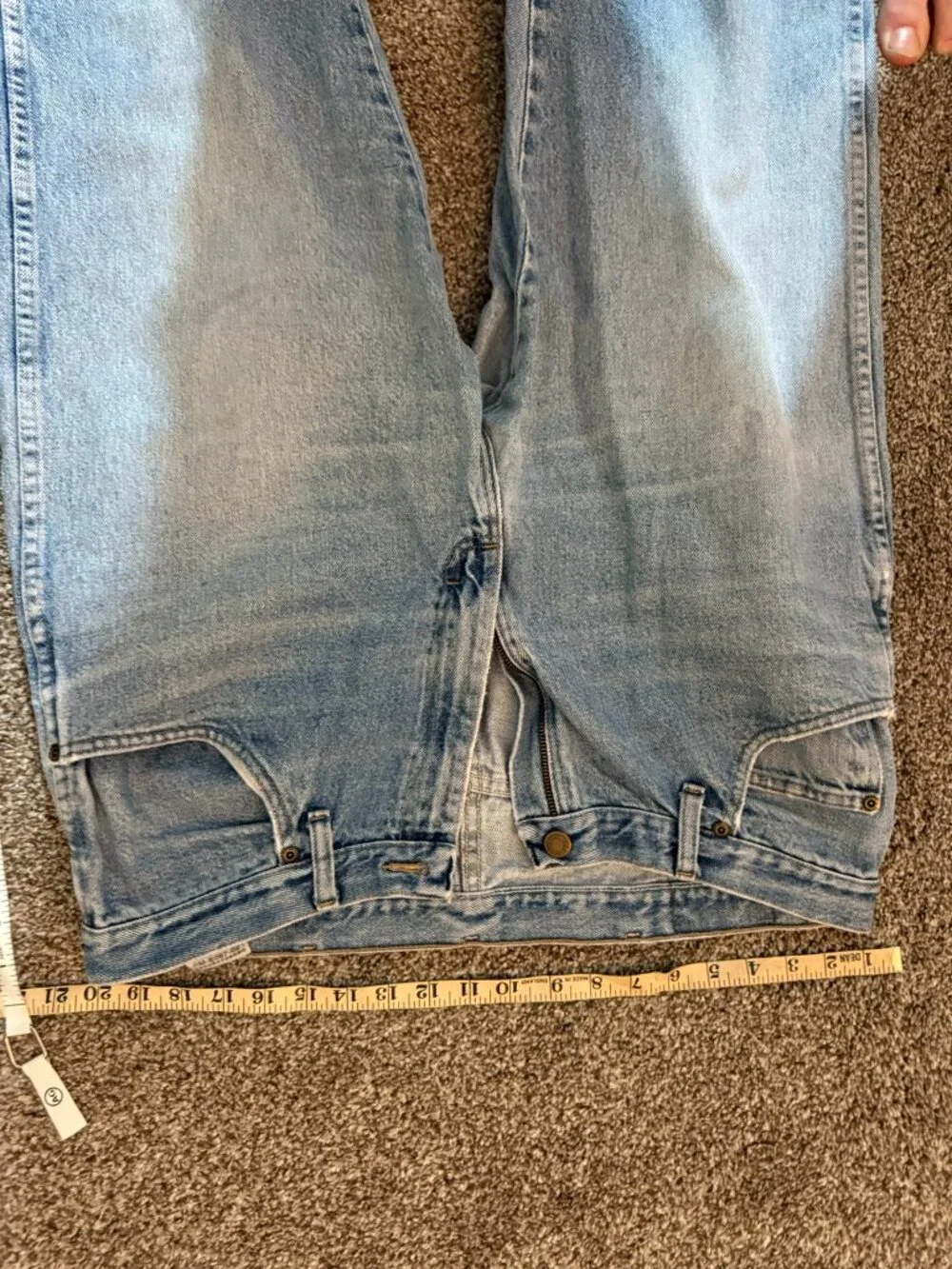 Wrangler Mens Classic Denim Jeans Light Blue 36x30